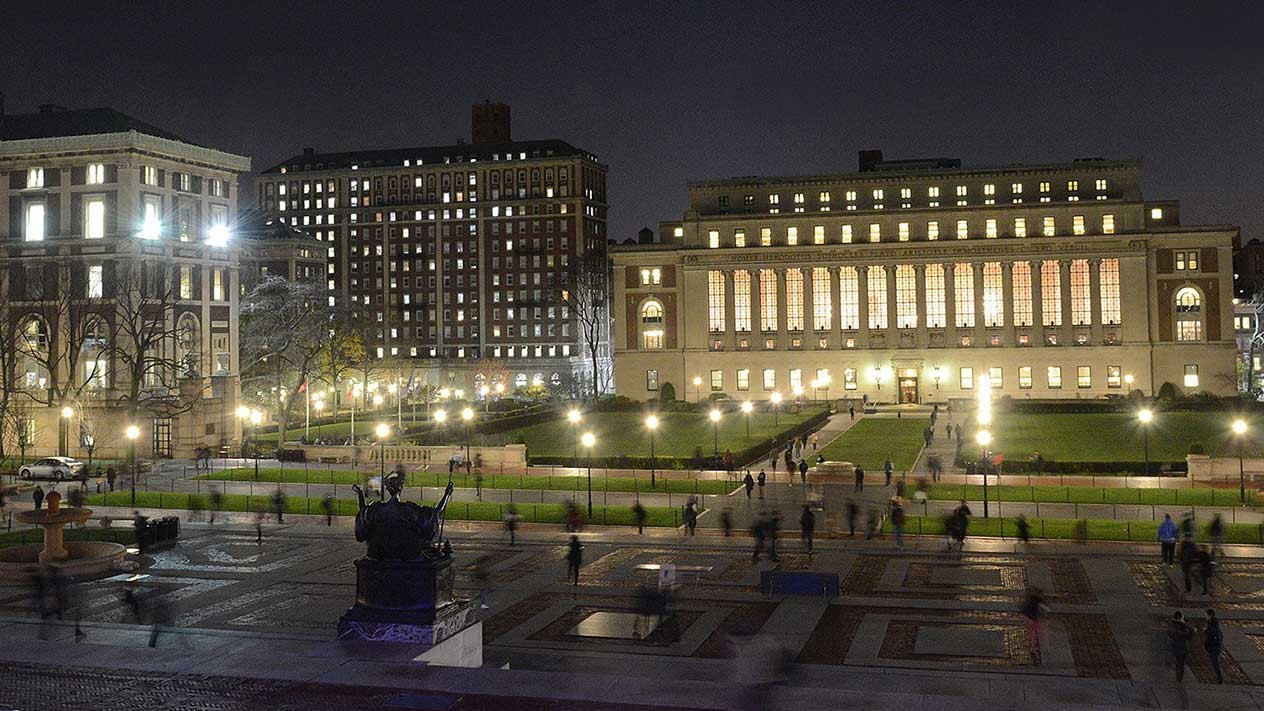 campus at night, photo by Eileen Barroso