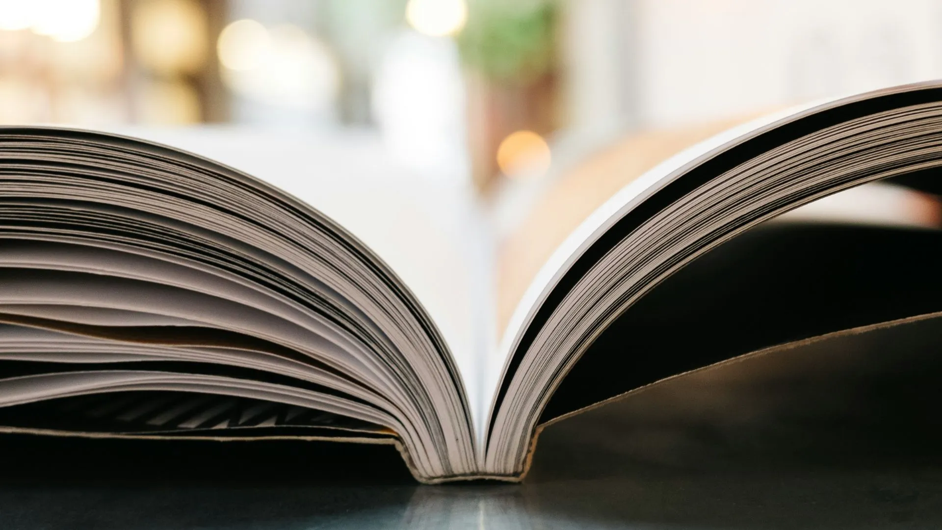 open book laid on table
