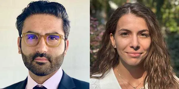 photos of Saad Gulzar, left, and Annalisa Pezone