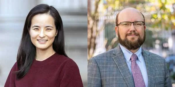 photos of Sarah Seo, left, and Kellen Funk