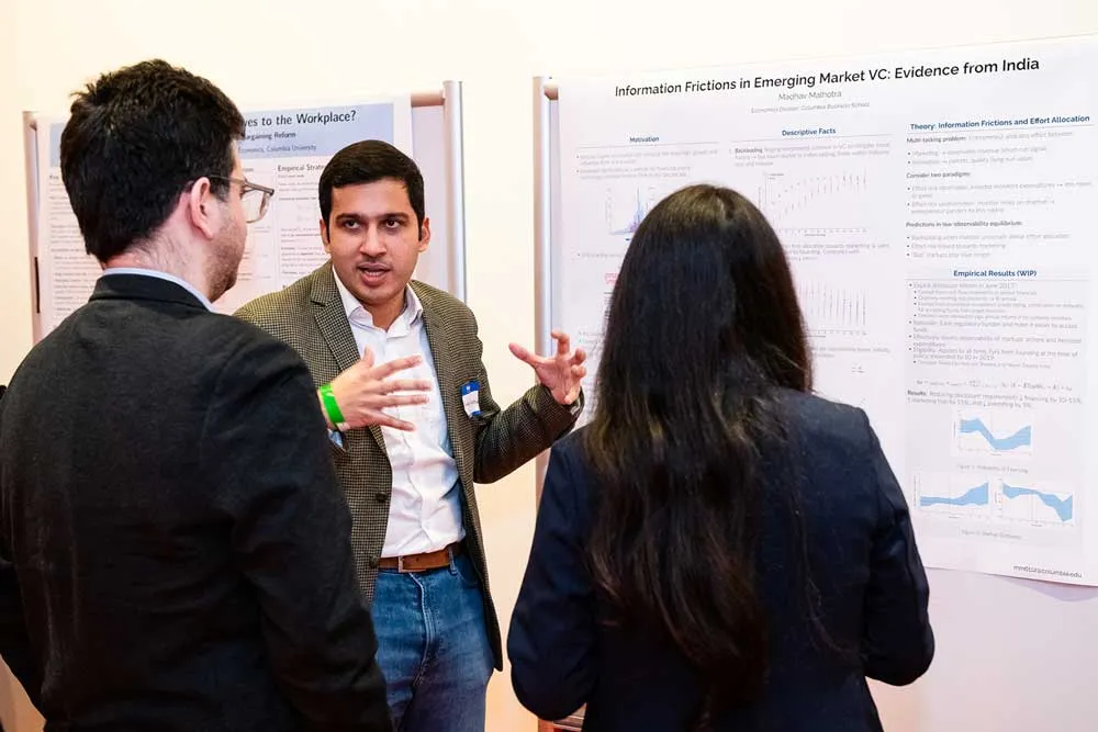 doctoral student grantees presenting during a poster session