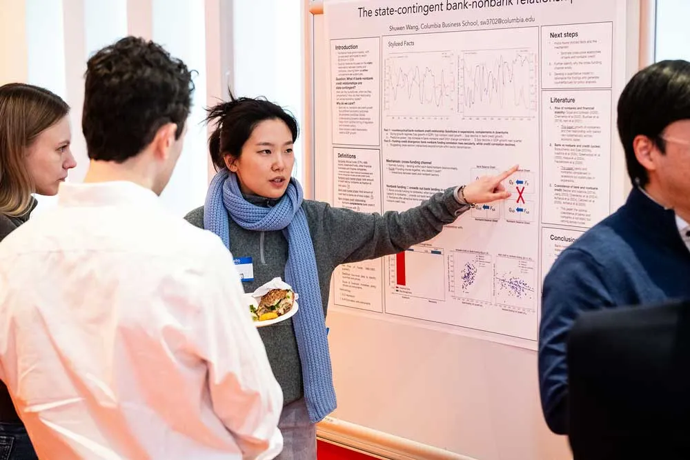 doctoral student grantees presenting during a poster session