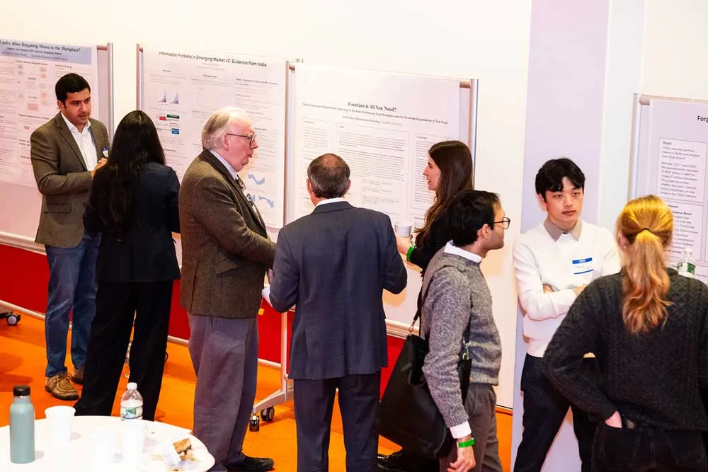 doctoral student grantees presenting during a poster session