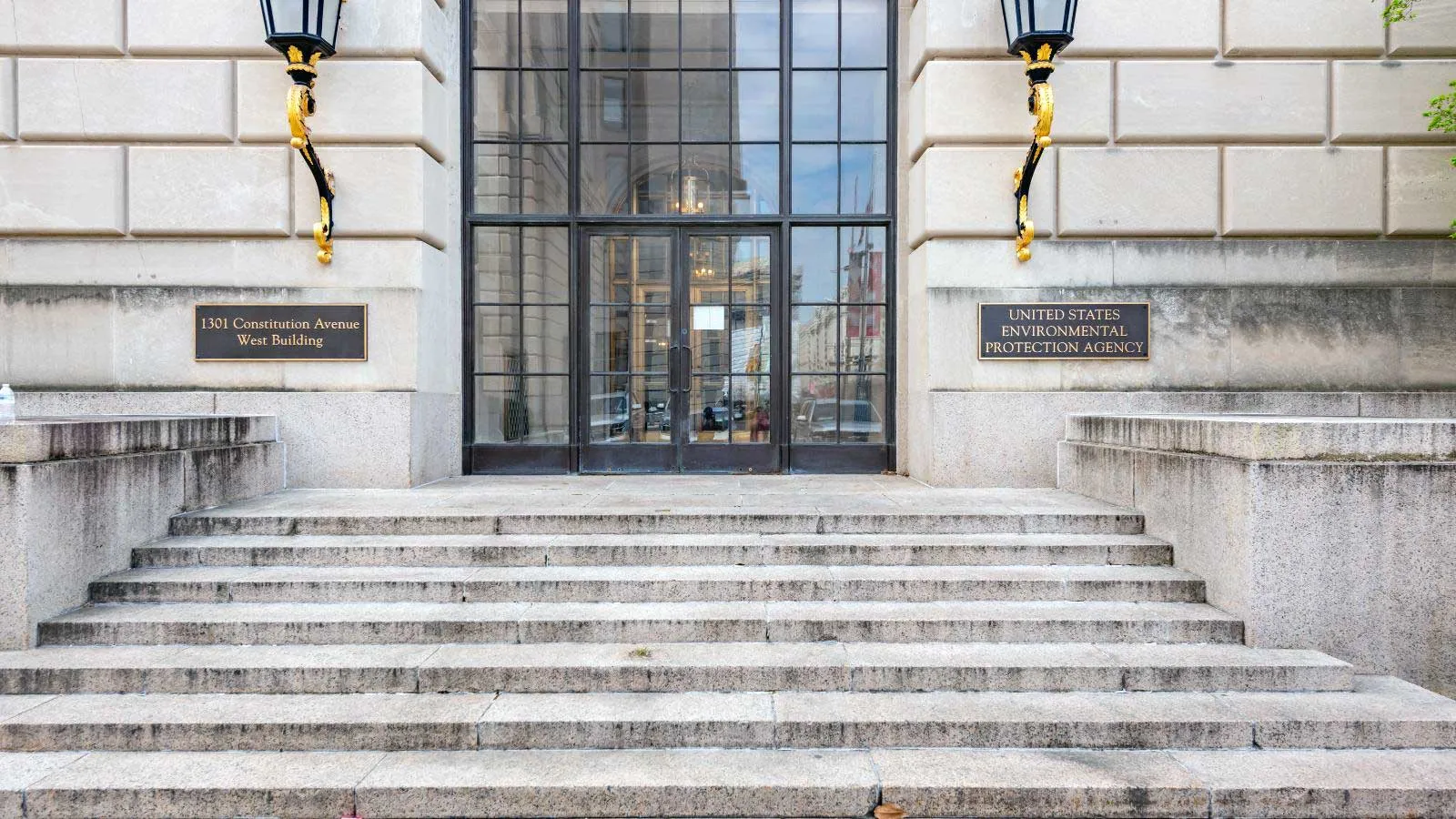 Photo of the entrance to the EPA in Washington, D.C.