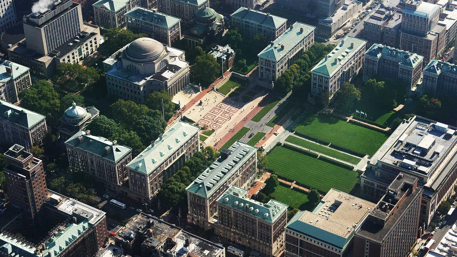 aerial photo of campus